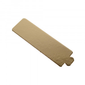 Cardboard Presentation Single Portions, Rectangular Gold, 14 x 4 cm, Set 200 pcs