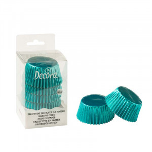 Chese L Metallic Blue Paper, Ø 5 x H 3.2 cm, 60 pcs