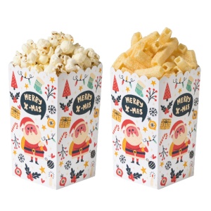 Christmas Party Boxes, Waterproof Cardboard, 7 x 7 x H 14 cm, 6 pcs