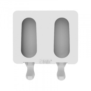 Classic 3D Silicone Ice Cream mould, 2 moulds x 2 cav Ø 4.3 x H 9.3 cm, 76 ml, 50 sticks - Img 3
