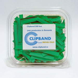 Clipband Green 0.6 mm, Pre-cut 5 cm, 500 pcs - Img 1