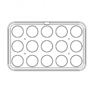 Cookmatic szerszám Cookmatic Model MaxiW Profil Neted, Ø 7,6 - 8 x H 2 cm, 15 üreggel - Img 2