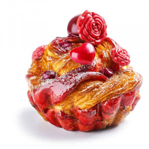 Csokoládé dekorációk Kis piros dupla szív, 2,15x2,05 cm, 220 gr, 80 db - Img 4