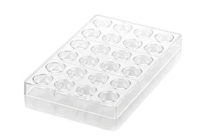 Csokoládé félgömbök Ø 3,1 x H 1,6 cm - Polikarbonát + szilikon formakészlet, 24 üreg (CH013) - Img 4