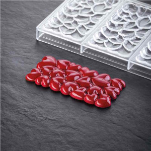 Csokoládétáblák 15,4 x 7,7 x H 1,1 cm - Eros polikarbonát forma, 3 üreggel - Img 3