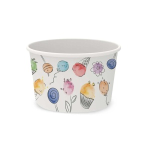 Cupe Inghetata Carton Balloons, Ø 11.6 x H 7 cm, 530 ml, Set 40 buc