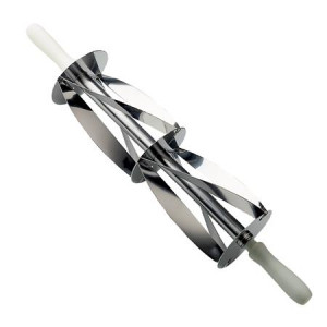 Cutit Inox Croissant, 2 Randuri Taiere, Dimensiuni Triunghiuri Baza 18 x H 20 cm - Img 1