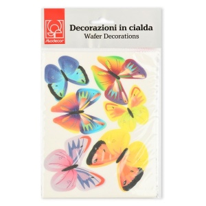 Decor in waffles - Butterflies 2 models Ø 5 - 6.5 cm - 16 pieces - Img 2
