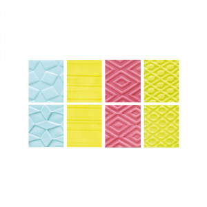 Decor Relief Chocolate/Sugar Paste, Set of 8 A4 Plastic Sheets, 29.7x21 cm, 4 designs - Img 2