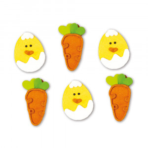 Decor Sugar - Фигурки Макарони, моркови и моркови Ø 5 см, 6 броя - Img 4
