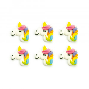 Decor Sugar Decor - Unicorn Figurines R 3 cm, 6 pieces - Img 2