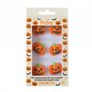 Decor Sugar - Pumpkin Ø 3.5 cm, 6 pieces - Img 1