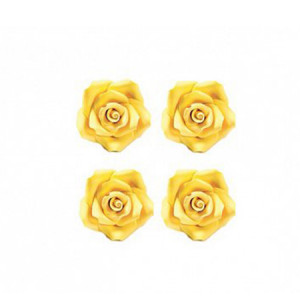 Decor Zahar - Trandafiri Galbeni R 3.5cm, 30 buc