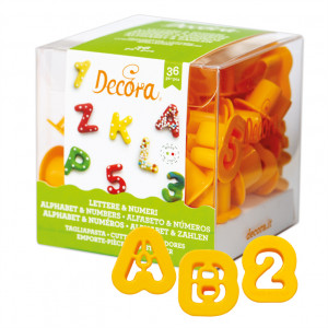 Decupatoare Alfabet si Cifre Ø 2 x H 1.6 cm, Material Plastic, Set 36 Buc - Img 5