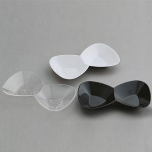 Double Dishes 11 x 6.5 x H 2 cm, Plastic Transparent, Set 100 pcs - Img 2