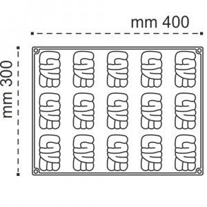Forma Silicon Bachour, Monoportii Lovely, 8 x 4.3 x h 3.6 cm, 90 ml, 15 cavitati - Img 2