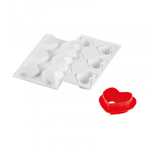 Forma Silicon Inima Amorini Origami 3D 7.4 x 8.3 x h 4.5, 6 cavitati (AMORINI 110) - Img 2