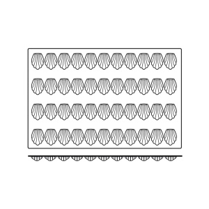 Forma Silicon Mini Madeleine Monoportii 7.7 x 4.45 x H 1.8 cm, 44 cavitati, 32 ml (SQ005) - Img 3