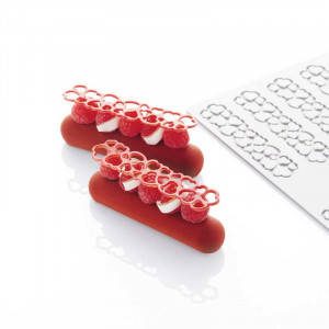 Forma Silicon PavoDecor Inima Forma Alungita, 10 cavitati 12 x 2.7 x H 0.2 cm, 2.6 ml