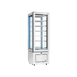 Függőleges hűtővitrin, -25 / -15°C, 60x64,5x184 cm, Luxor Slim Fehér, KG6VSX