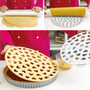 Grillezős torta dekor tortadísz Szív minta, R 30 cm - Img 2