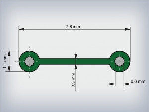Klipszalag zöld 0,6 mm, 5 cm-es elővágott, 500 db - Img 4
