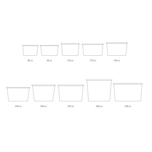 Léggömbök karton fagylaltos pohár, Ø 7,3 x H 4,7 cm, 120 ml, 57 db-os készlet - Img 2