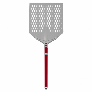 Lopata Pizza Tulip Profesional Patrat Perforat, Aluminiu Anodizat 33×33 cm, Maner 30 cm
