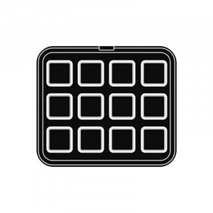 Matrita Cookmatic Model U-M Profil Neted, 6 – 6.9 x 6 – 6.9 x H 2 cm, 12 cavitati - Img 2