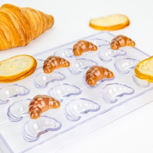 Matrita Policarbonat 16 Praline Croissant, 4.5 x 3.15 x H 1.55 cm, 10.5 gr - Img 3