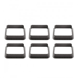 Mikroperforált hőre lágyuló réz 8 x 8 x h 2 cm, négyzet alakú, 6 darabos készlet - Img 3