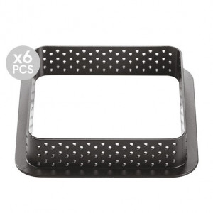 Mikroperforált hőre lágyuló réz 8 x 8 x h 2 cm, négyzet alakú, 6 darabos készlet