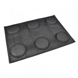 Mikroperforált szilikon forma 30x40cm, 6+6 kerek üreg Ø8.5xH2cm, 2 db-os készlet - Img 2