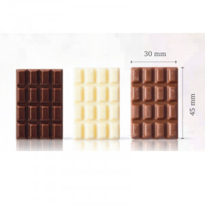 Mini Dark Chocolate Bars, with Milk and Double White, 4.5x3 cm, 790 gr, 230 pcs - Img 4