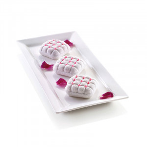 Mini Eleganza silicone mould 7 x 7 x H 3 cm, 6 cavities, 100 ml - Img 3