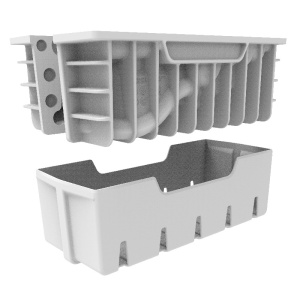 Modern 3D North Pole 21 x 8.7 x H 8 cm, 940 ml, 2 Silicon Moulds + Moulding Tin - Img 2