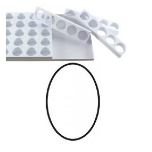 Monoportii Ovale 9 x 5 x H 4 cm - 7 darabos formakészlet 35 termék, tálca 60 x 40 cm - Img 2