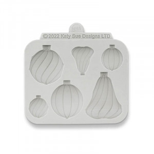 Mould Silicone Christmas Orbs, 1.9 - 4.1 x 1.7 - 3.1 cm, 6 Decorations - Img 2