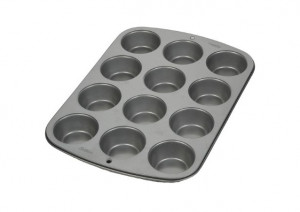 Muffins Tray - 12 Cavities Base Ø 5 x Top Ø 7 x H 3 cm, Non-stick Aluminium - Img 2