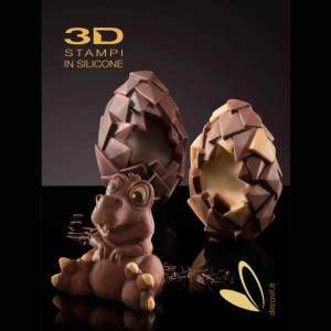 Mulaj Silicon Dinozaur Pui T-Rex 3D, Ø 10.5 x H 11 cm - Img 3