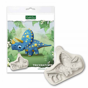 Mulaj Silicon Dinozaur Triceratops 10.5 x 7 cm - Img 1