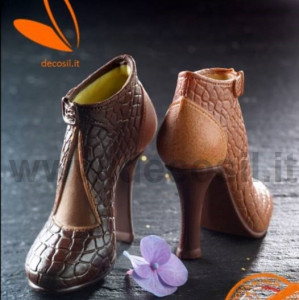 Mulaj Silicon Pantof Toc Vintage 3D, 10 x 4.2 x H 9.3 cm