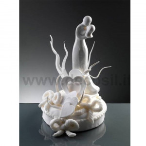 Mulaj Silicon Statueta Stilizata 3D Mire-Mireasa, Ø 7.5 x H 21 cm - Img 4