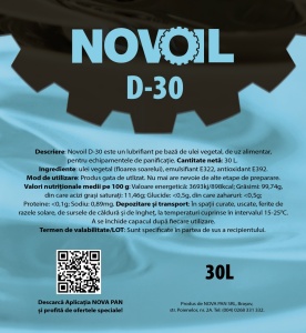 NovOIL D tartályos olaj sütőipari berendezésekhez 30 lt - Img 3