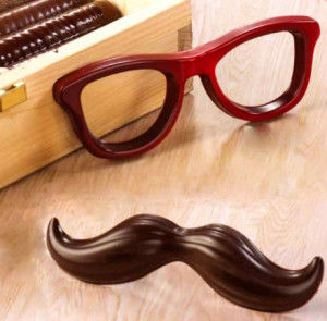 Ochelari si Mustata 3D - Kit Matrite Plastic 8 Subiecte Ciocolata - Img 2