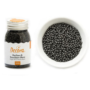 Oldalas fekete cukorgyöngyök Ø 1,5 mm, 100 gr - Img 3