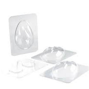 Oua 3D H Ø 11.5 x 18.5 cm - Set 2 Matrite Plastic Chocolate - Img 3