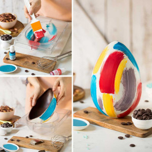 Painted Polycarbonate Chocolate Mould 250 gr, 1 Cavity 20 x 13.5 x H 7.5 cm - Img 2