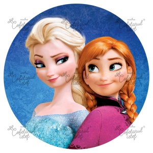 Pasta Zahar imprimata Frozen Model 7, Ø 20 cm - Cofetarul Istet