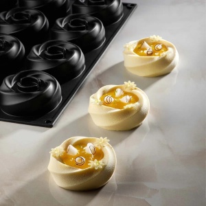 Pavoflex mould 30x40cm Karma 12 cavities, Ø 8 x H 3 cm, 120 ml - Img 1